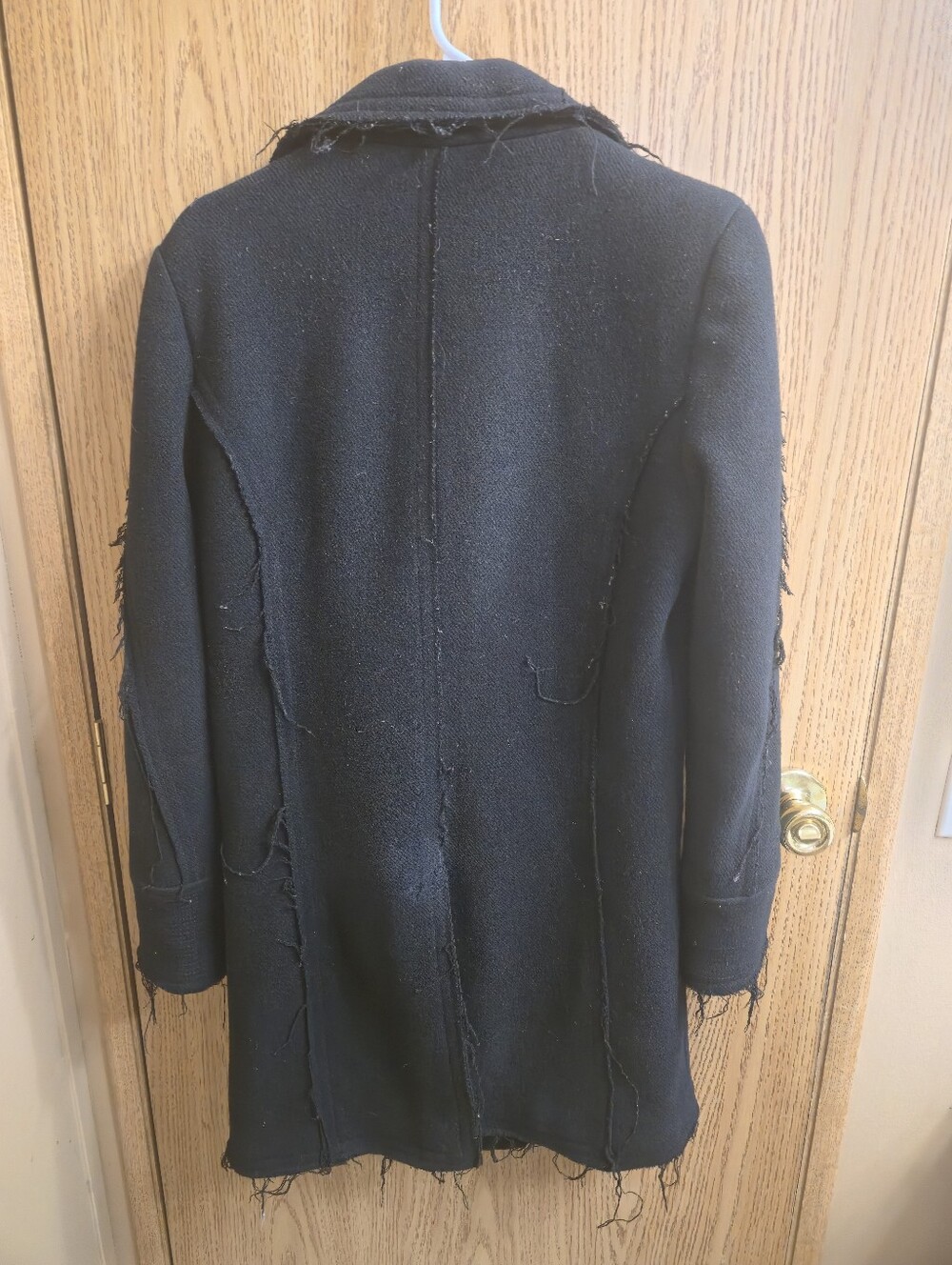 Deconstructed Distressed Wool Coat Mens - Picture 2 of 2